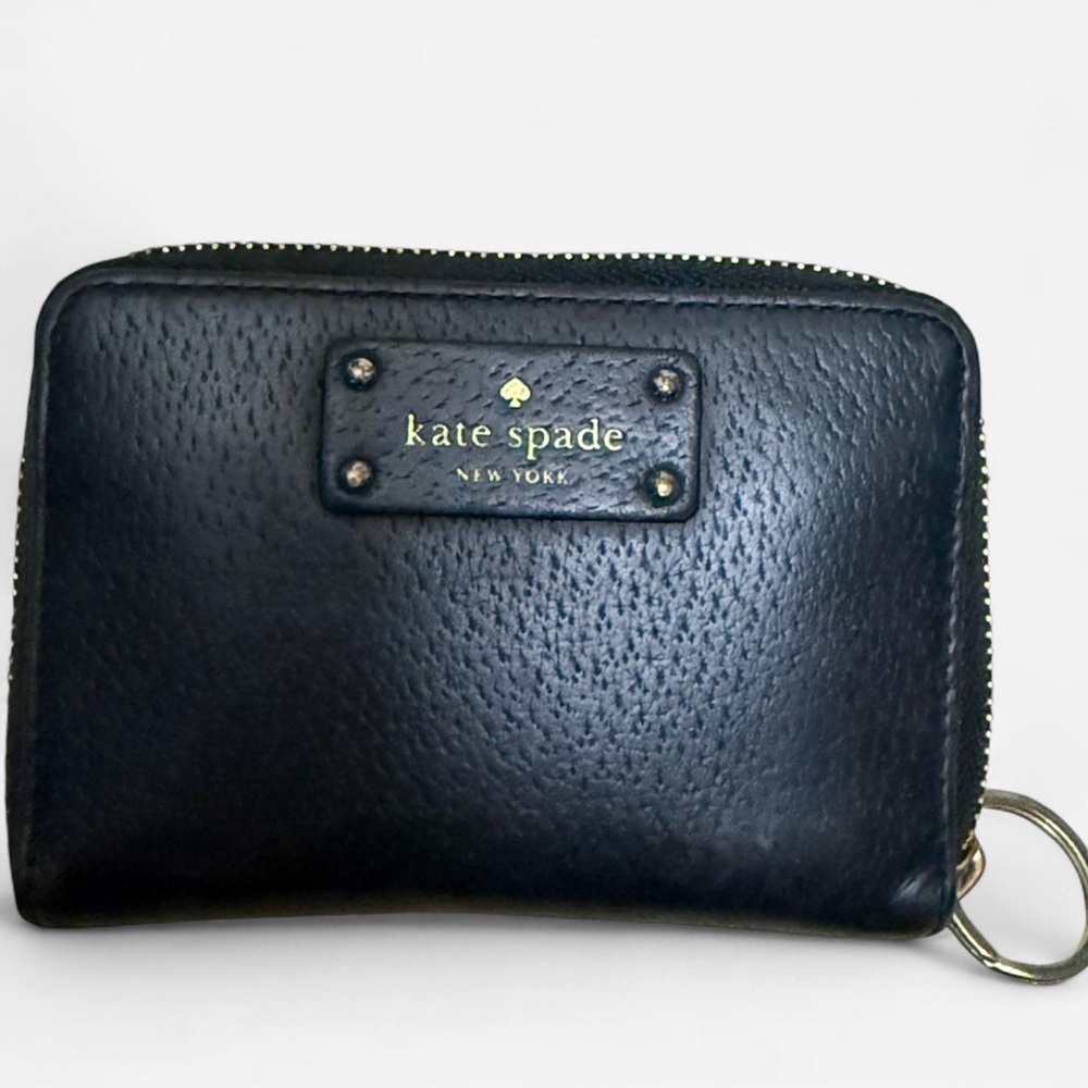 Kate Spade Midnight Black Leather Pouch
